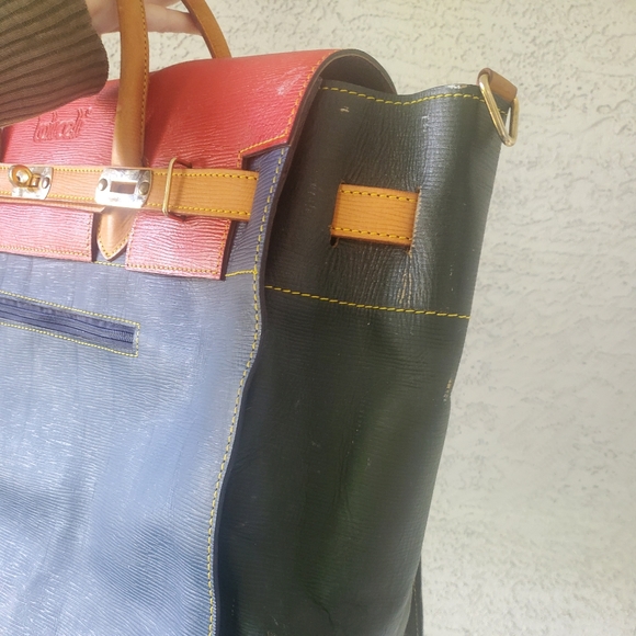 Rare Vintage Italian Botticelli Oversized Travel Bag. - Picture 3 of 16